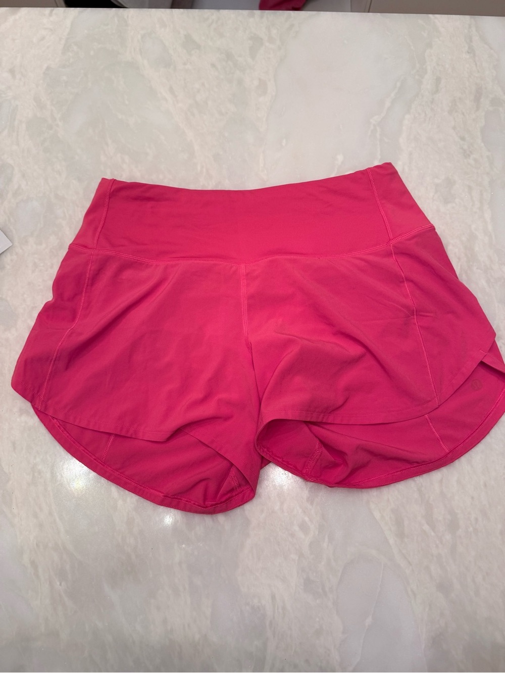 Lululemon high rise 4” speed short- Hot Pink